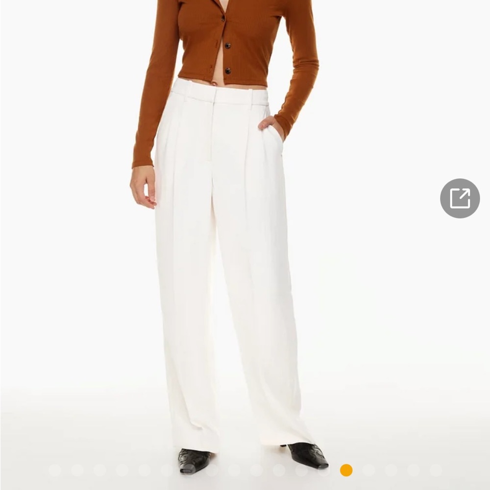 Women’s pleated front trousers, Petite Medium, white, never worn